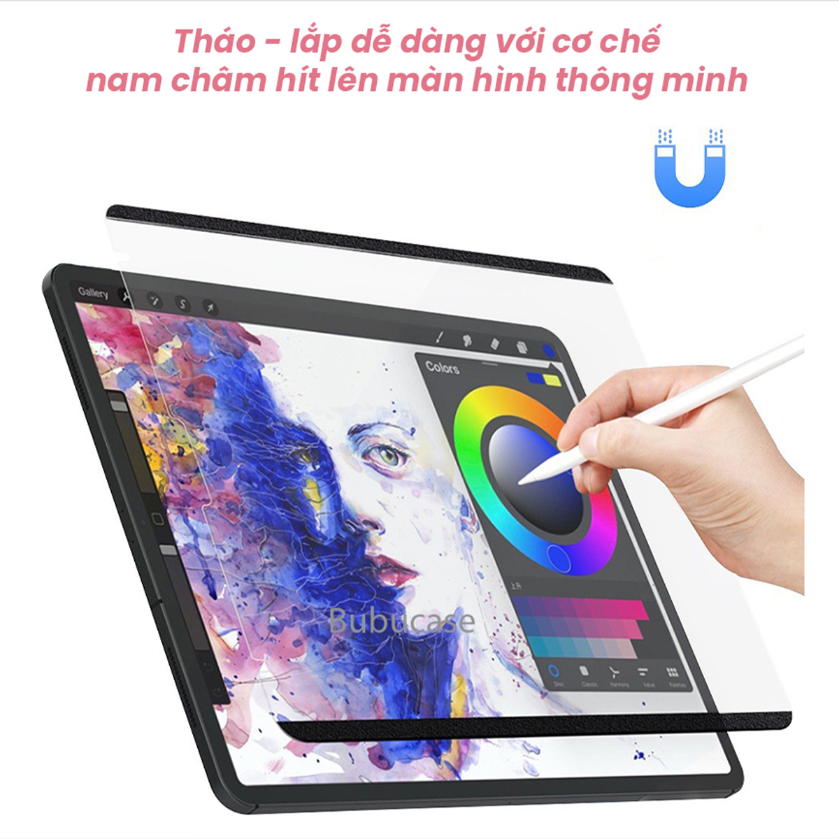 Dán Màn Hình Cho iPad Paperlike Nam Châm Tự Động Dính, Tháo Rời Dễ Dàng  - Chống Vân Tay, Chống Chói, Chống Trầy Xước