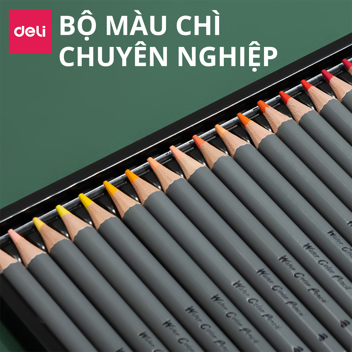 Bút Chì Màu Nước Cao Cấp Nusign - 48/72 Màu Tặng Kèm Cọ Vẽ - Dùng Dạng Khô Hoặc Nước Để Tô Màu, Vẽ Tranh