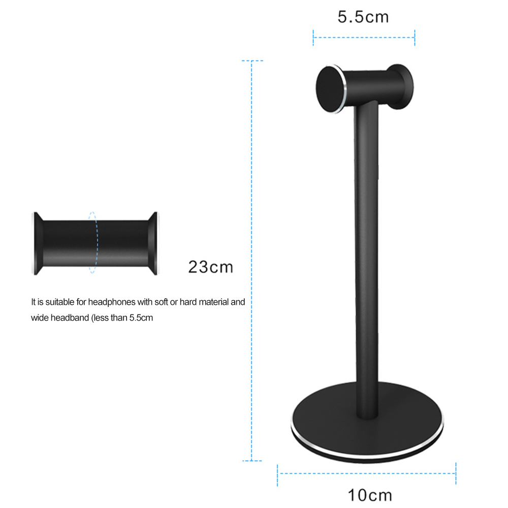 Giá Đỡ Tai Nghe Để Bàn Bằng Hợp Kim Nhôm Chất Lượng Cao Có Thể Tháo Rời Với Đế Silicon Có Dây