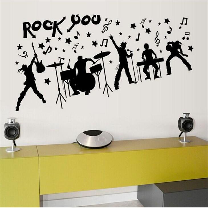 Decal dán tường Rock Music SK9013