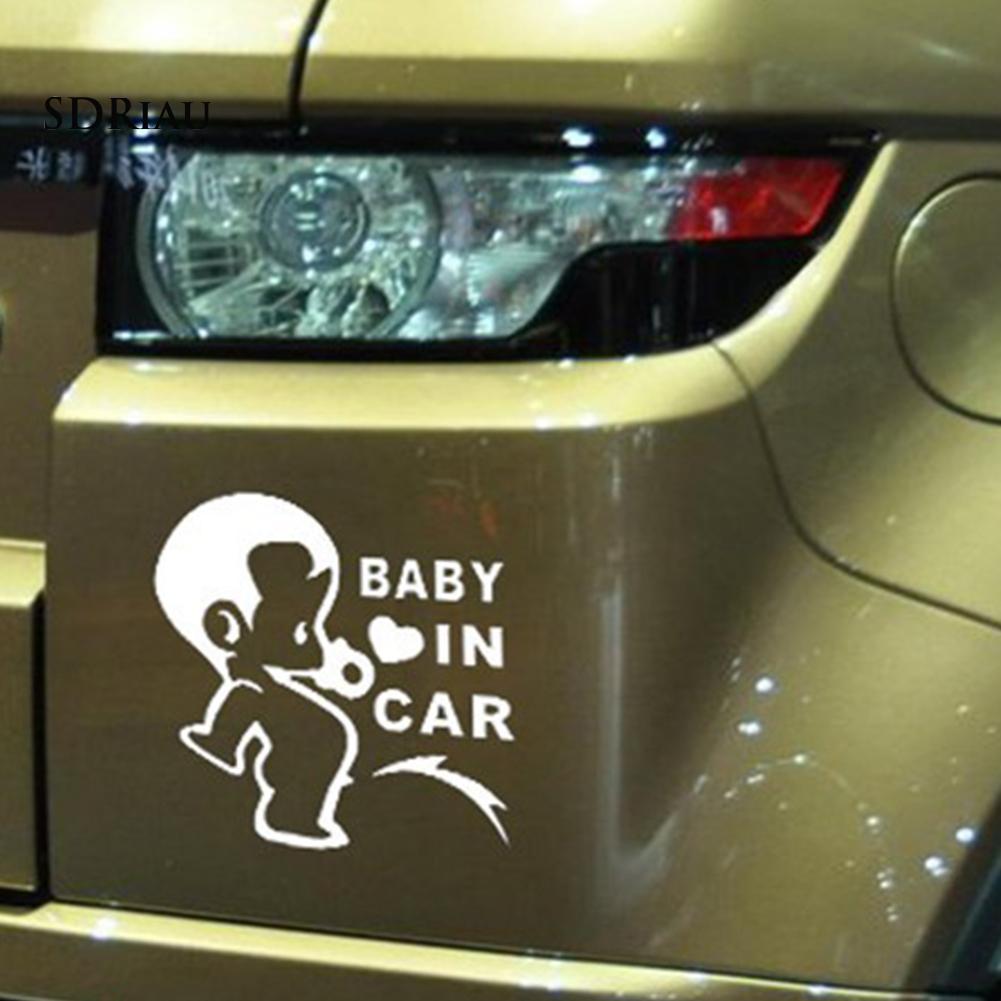 Miếng Dán Xe Ô Tô Trang Trí Hình Chữ Baby In Car