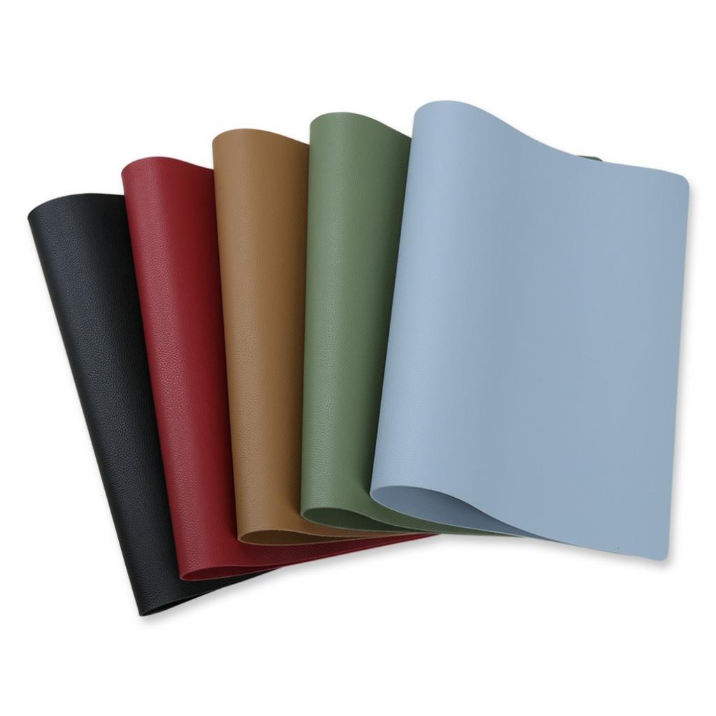 Rectangle Leather Cup Mat Coasters Non-Slip Mug Place Mats Drinks Pad Blue