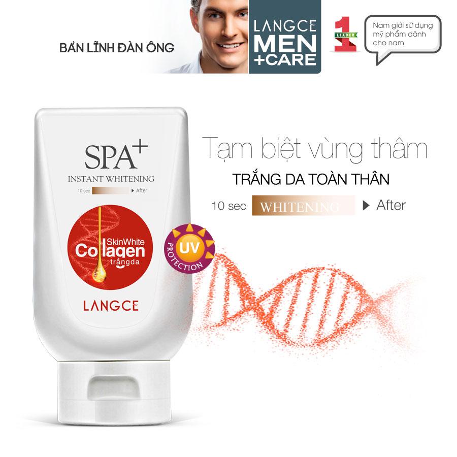 COLLAGEN TRẮNG DA SPA+ CHỐNG NẮNG GIỮ ẨM - LÀM ĐỀU SẮC DA 180ml LANGCE DÀNH CHO NAM