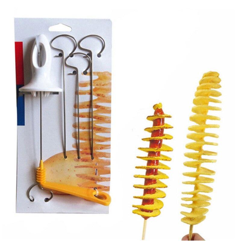1Set Spiral Potato Cutter Cucumber Slicer Kitchen Accessories Vegetable Spiralizer Spiral Potato Cutter Slicer Kitchen Gadgets