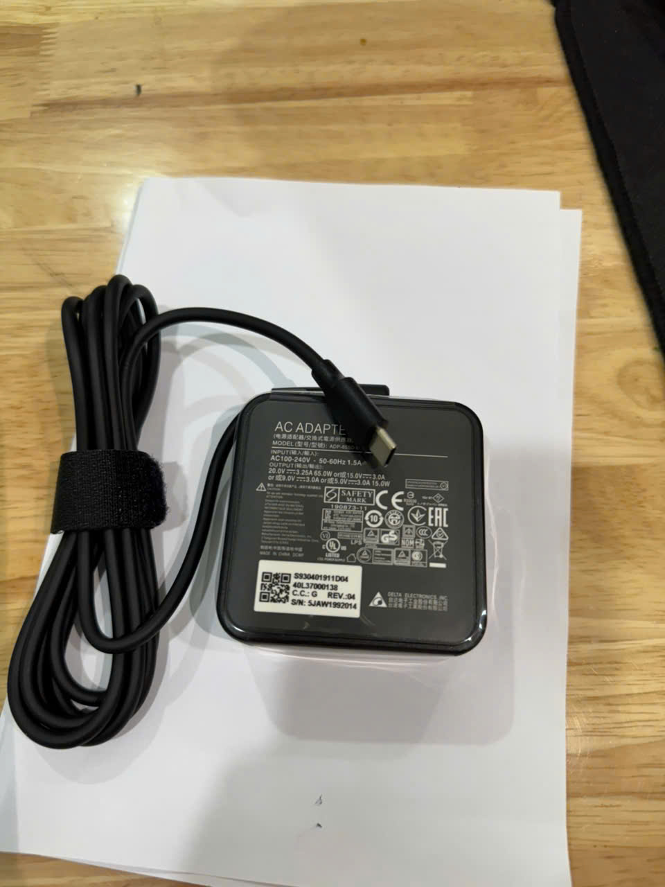 Sạc dành cho Laptop MSI Summit E13 Flip Evo A11MT-023US ADP-65SD B 65W USB Type-C Adapter hàng nhập khẩu