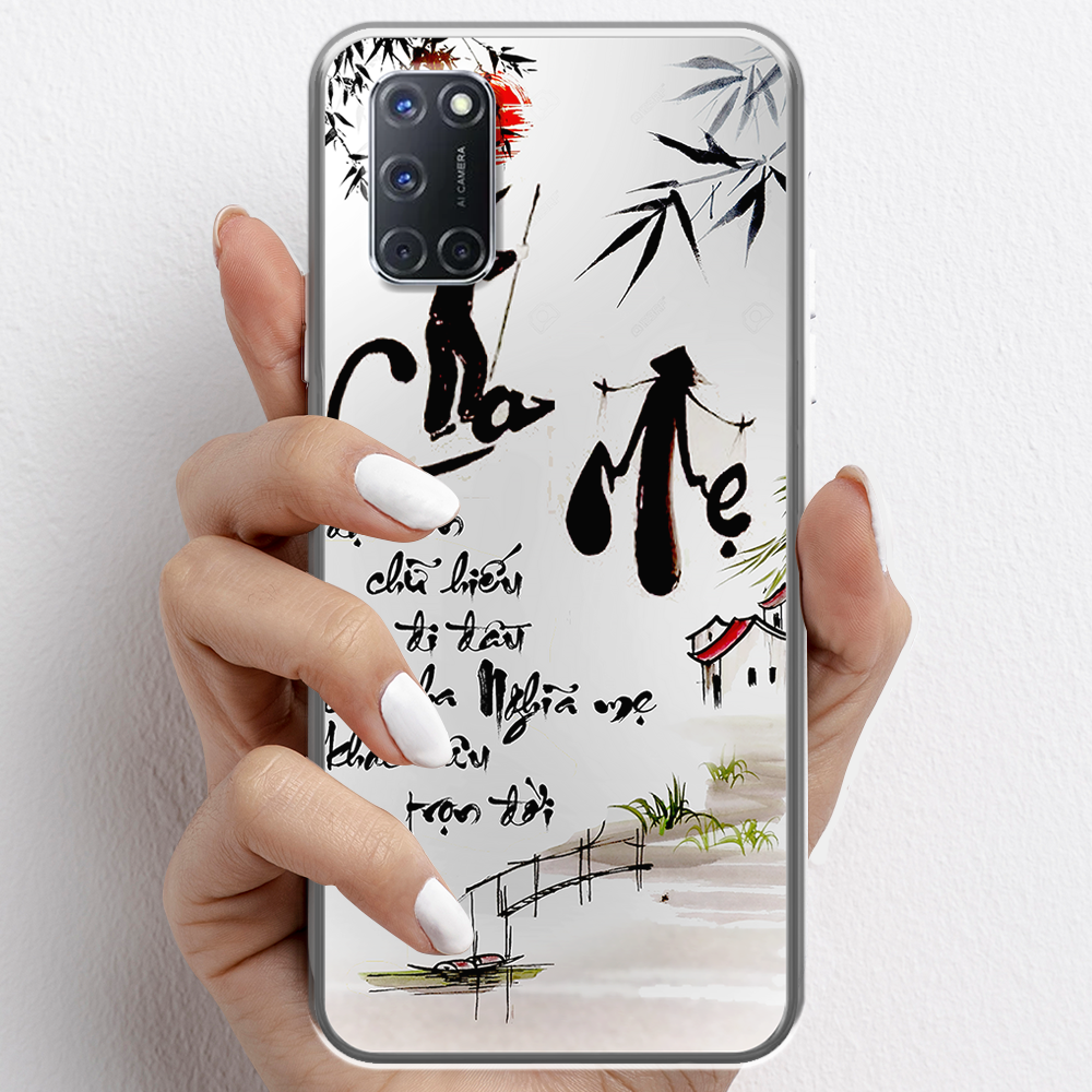 Ốp lưng cho Oppo A52, Oppo A92 nhựa TPU mẫu Thư pháp cha mẹ