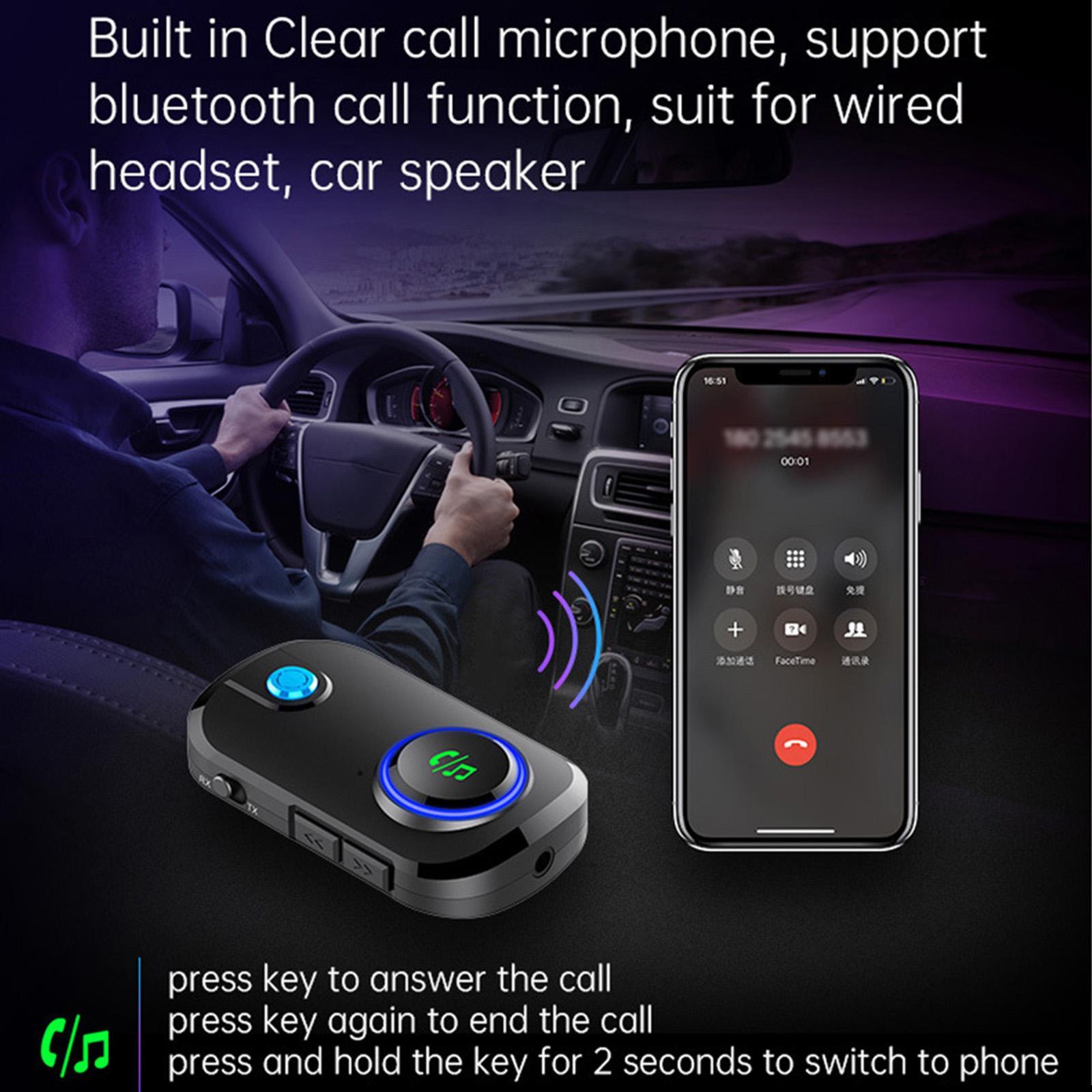 2-in-1 Car Bluetooth Audio Adapter Transmitter and Receiver Multifunction