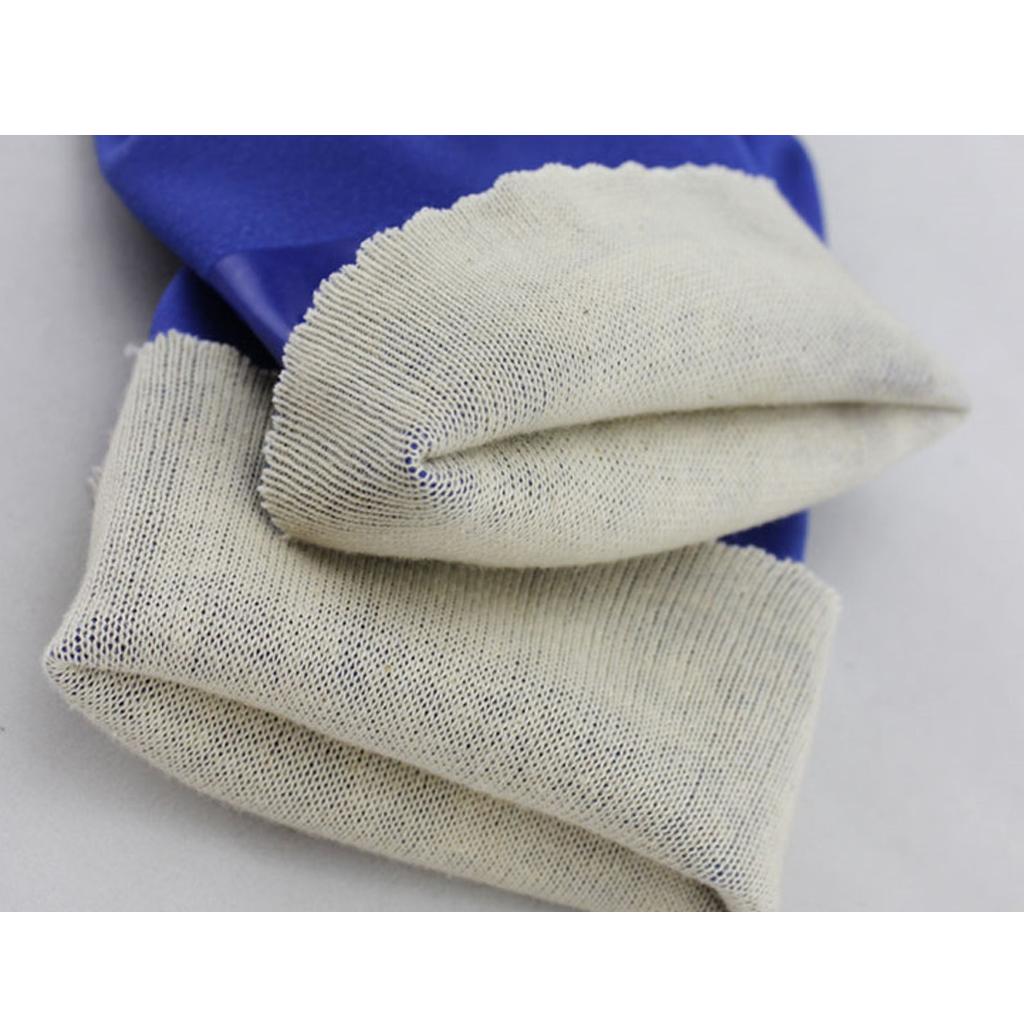 2 Pairs Blue Oil Resistant Safety Work Gloves Chemical Resistant L + XL