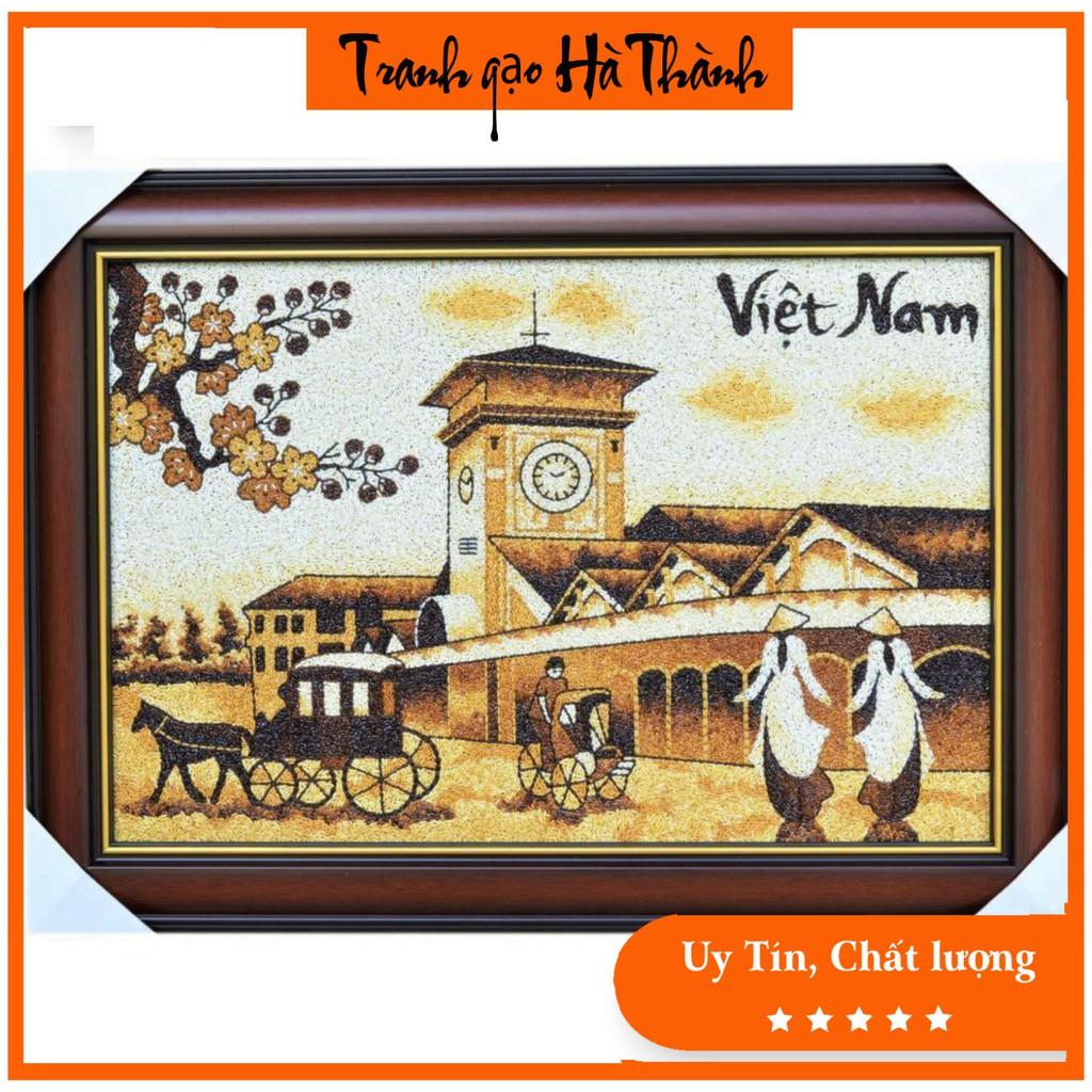 Tranh Gạo Chợ Bến Thành - Quà Lưu Niệm