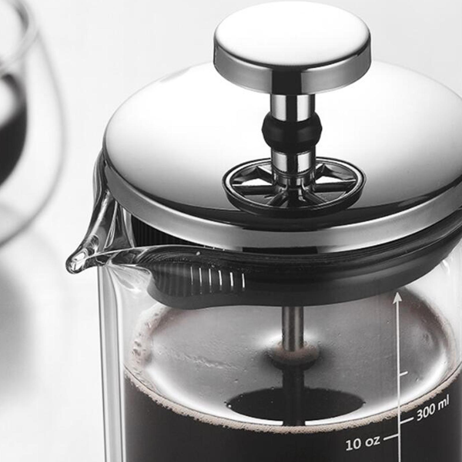 Máy Pha Cà Phê Kiểu Pháp Có Vách Ngăn Đôi Borosilicate Chịu Nhiệt Với Bộ Lọc Bằng Thép Không Gỉ
