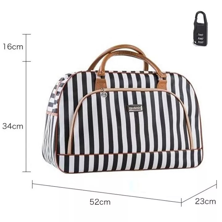 Túi Trống Du Lịch Họa Tiết Size 52cm - Tặng Kèm Khóa Số Chống Trộm TUI-085