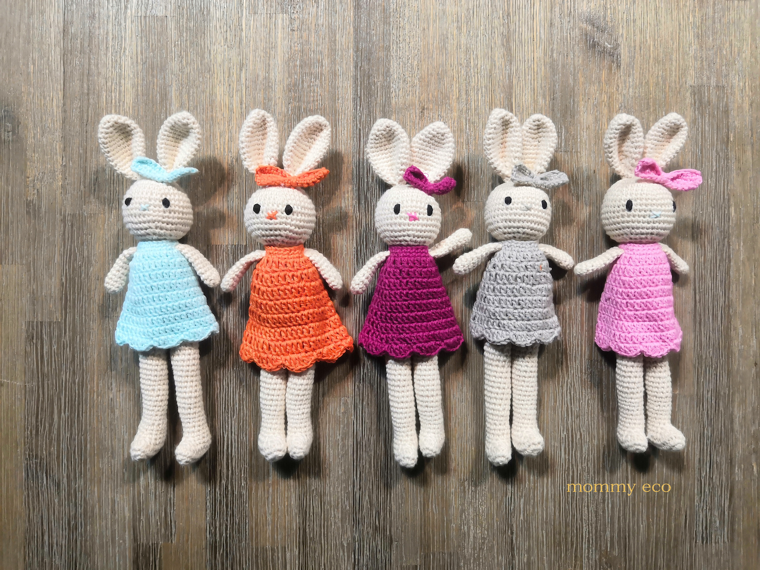 Thú len handmade amigurumi, đan móc thú len, đồ chơi an toàn cho bé. Thỏ tình bạn