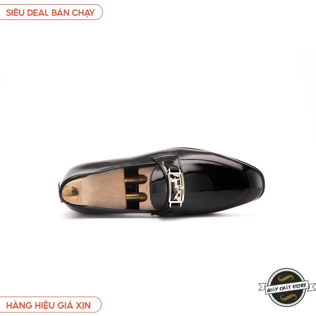 Giày Lười Nam Công Sở XOĂN SHOP Da Pu Pu Size 38 Đến 42 Màu Đen - V2