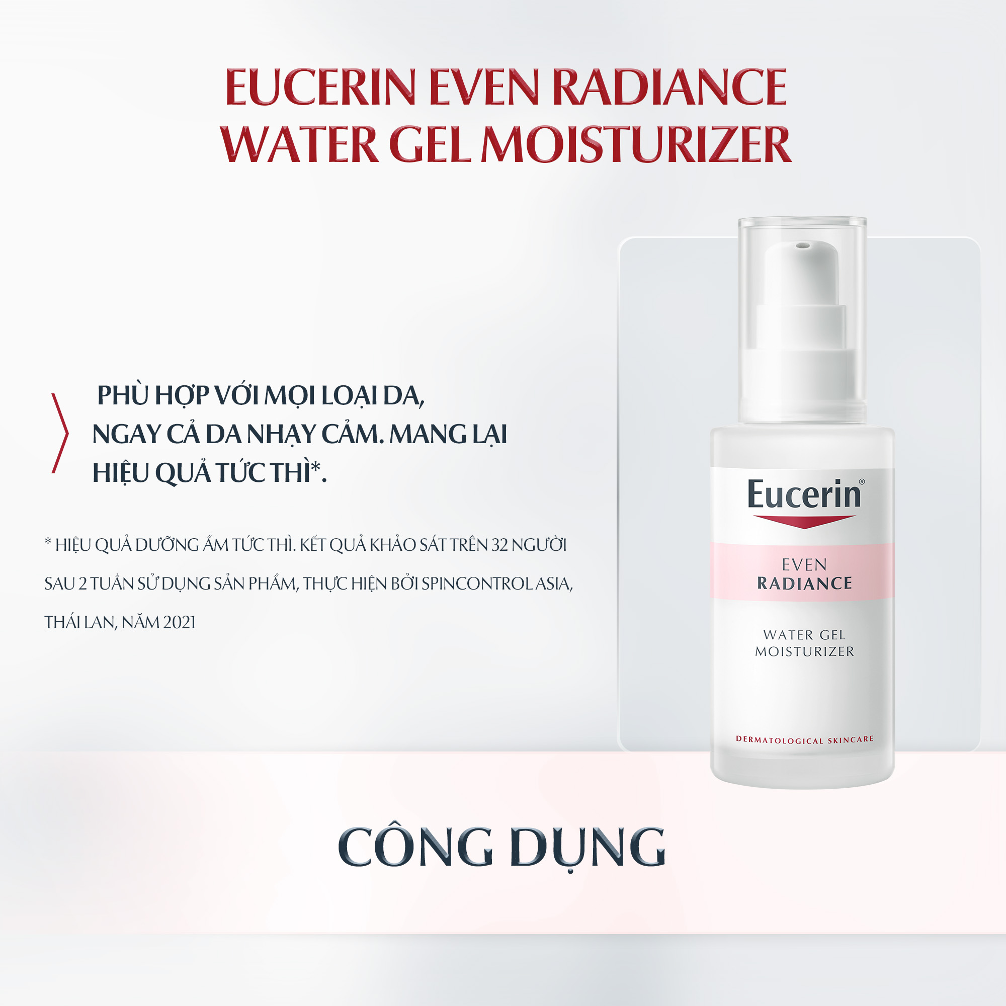 Gel cấp ẩm và dưỡng sáng da Eucerin Even Radiance Water Gel Moisturizer 50ml/chai