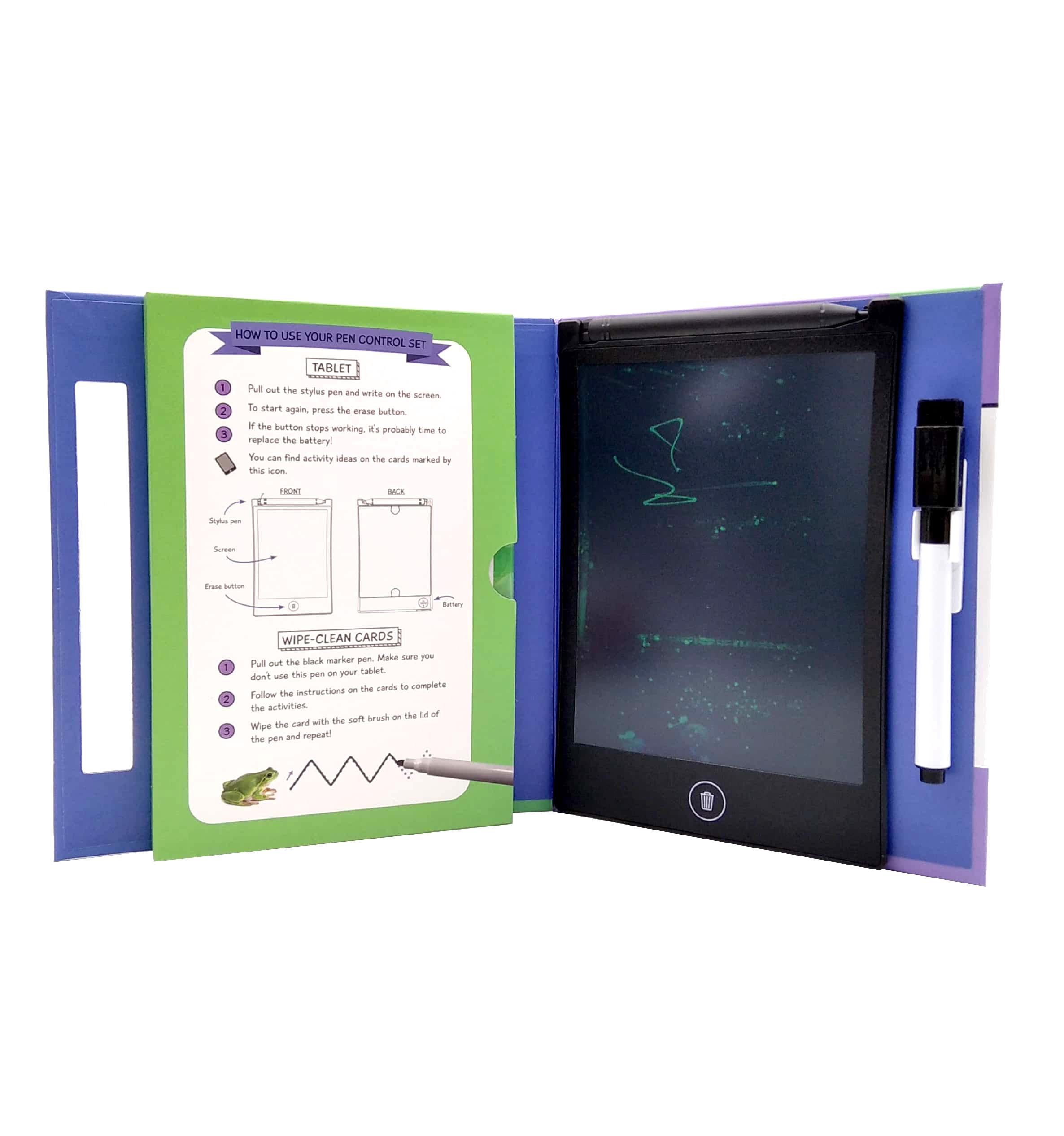 Reception Wipe Clean Cards &amp; LCD Tablet: Pen Control