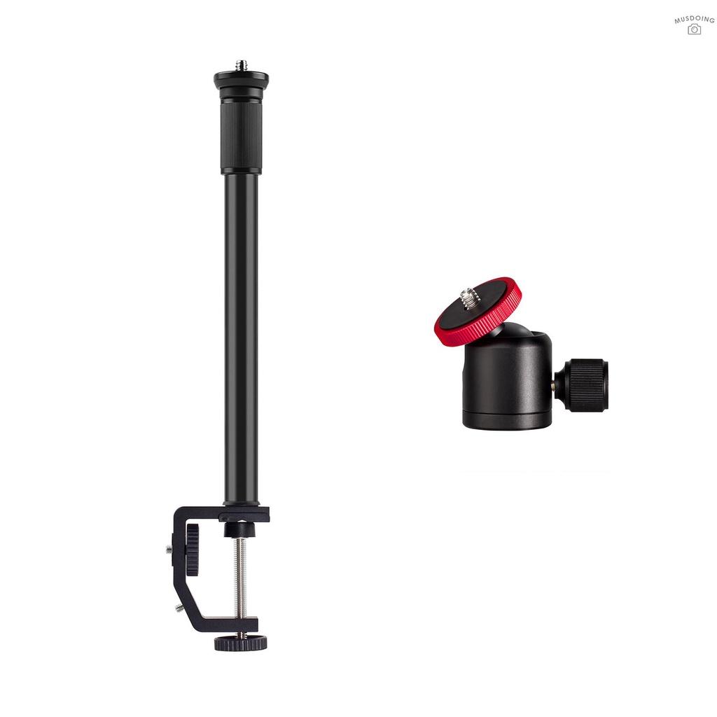 Bộ Kẹp Chữ C Bằng Hợp Kim Nhôm + Thanh Nối Dài 1 / 4 Inch Tùy Chỉnh Kèm Ốc Vít Dài 33~60cm Thông Dụng Cho Máy Ảnh
