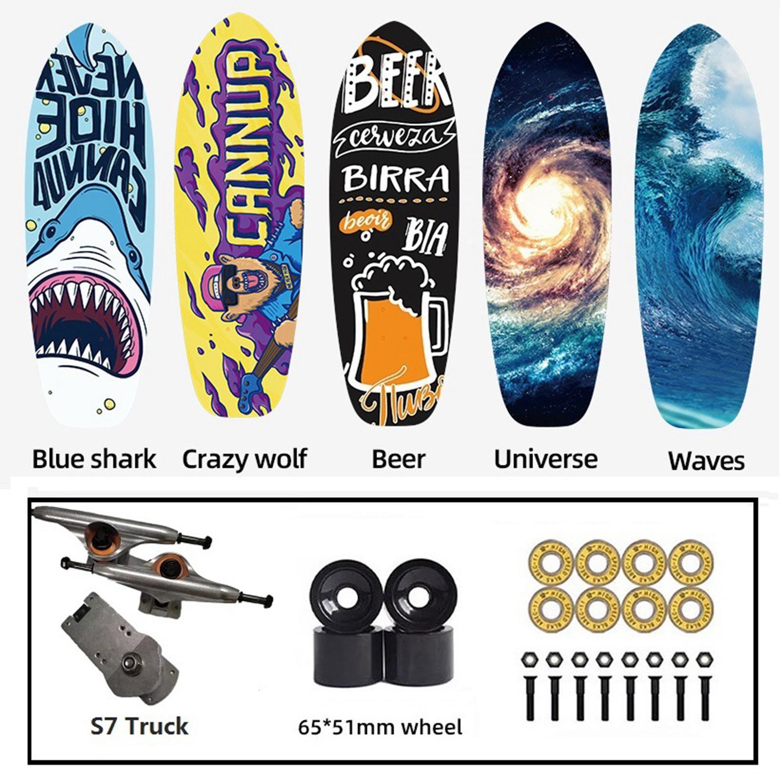 Skateboard Kids Youth Teens Surfing Starter Skate  Longboard