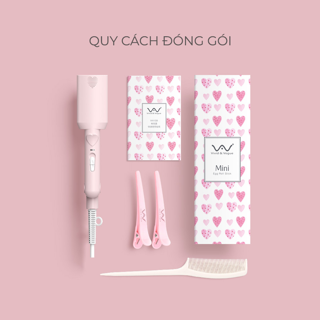 Máy dập tóc - Máy tạo kiểu tóc sóng nước Vivid&Vogue Chính hãng - VAV038
