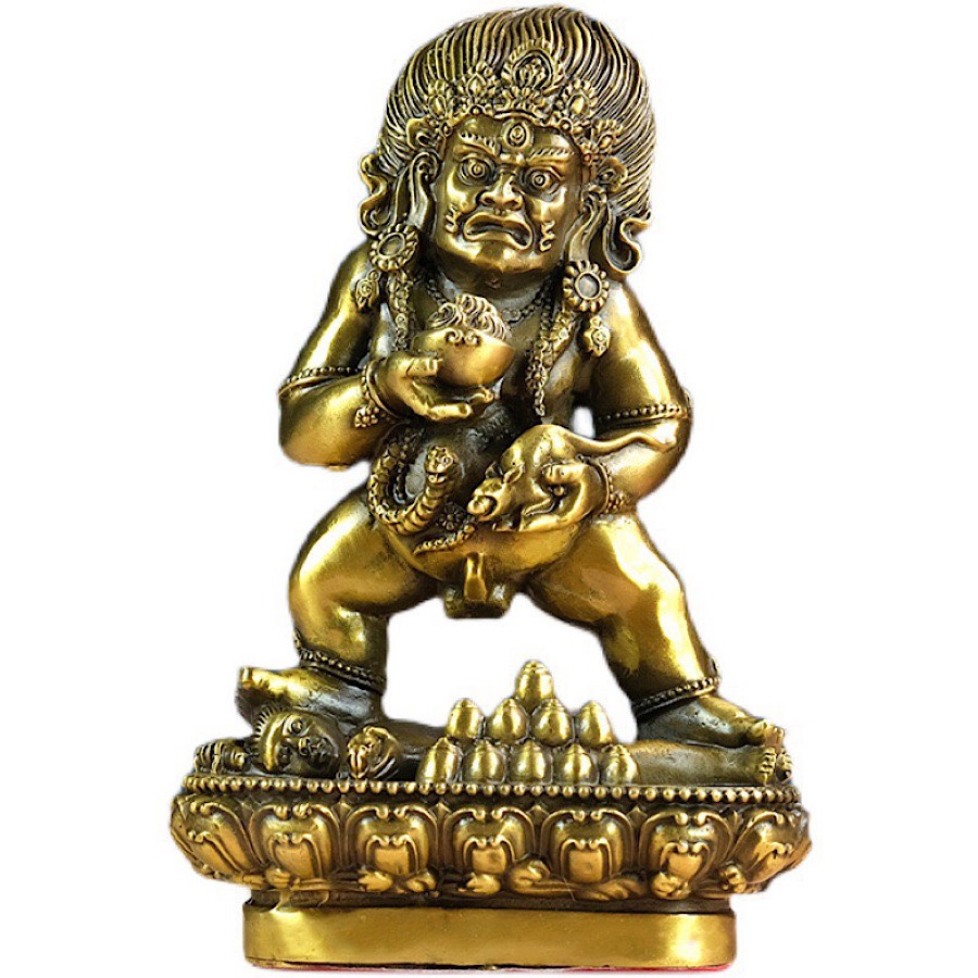 TƯỢNG HẮC THẦN TÀI MẬT TÔNG BẰNG ĐỒNG CAO 15cm ĐỘ NGƯỜI TUỔI TÝ , HỢI