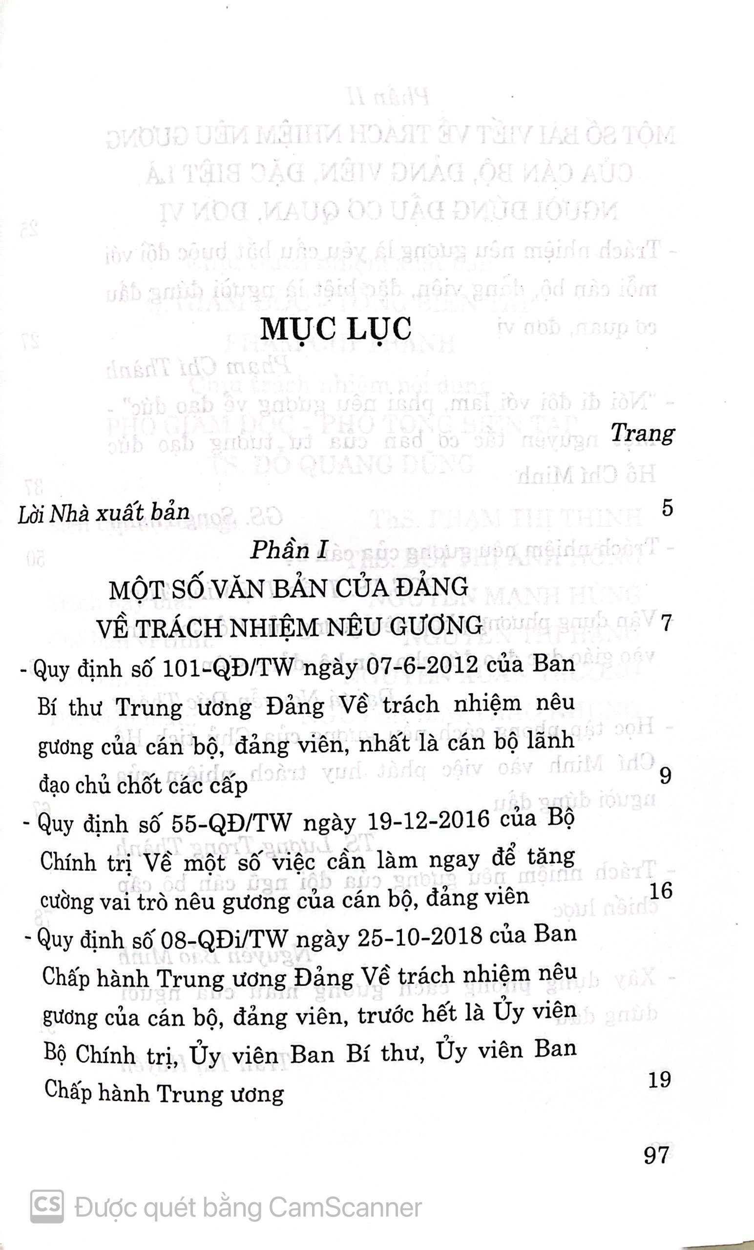 Cán bộ, Đảng viên, Đặc biệt là người đứng đầu cơ quan, đơn vị phải đề cao trách nhiệm, gương mẫu đi đầu