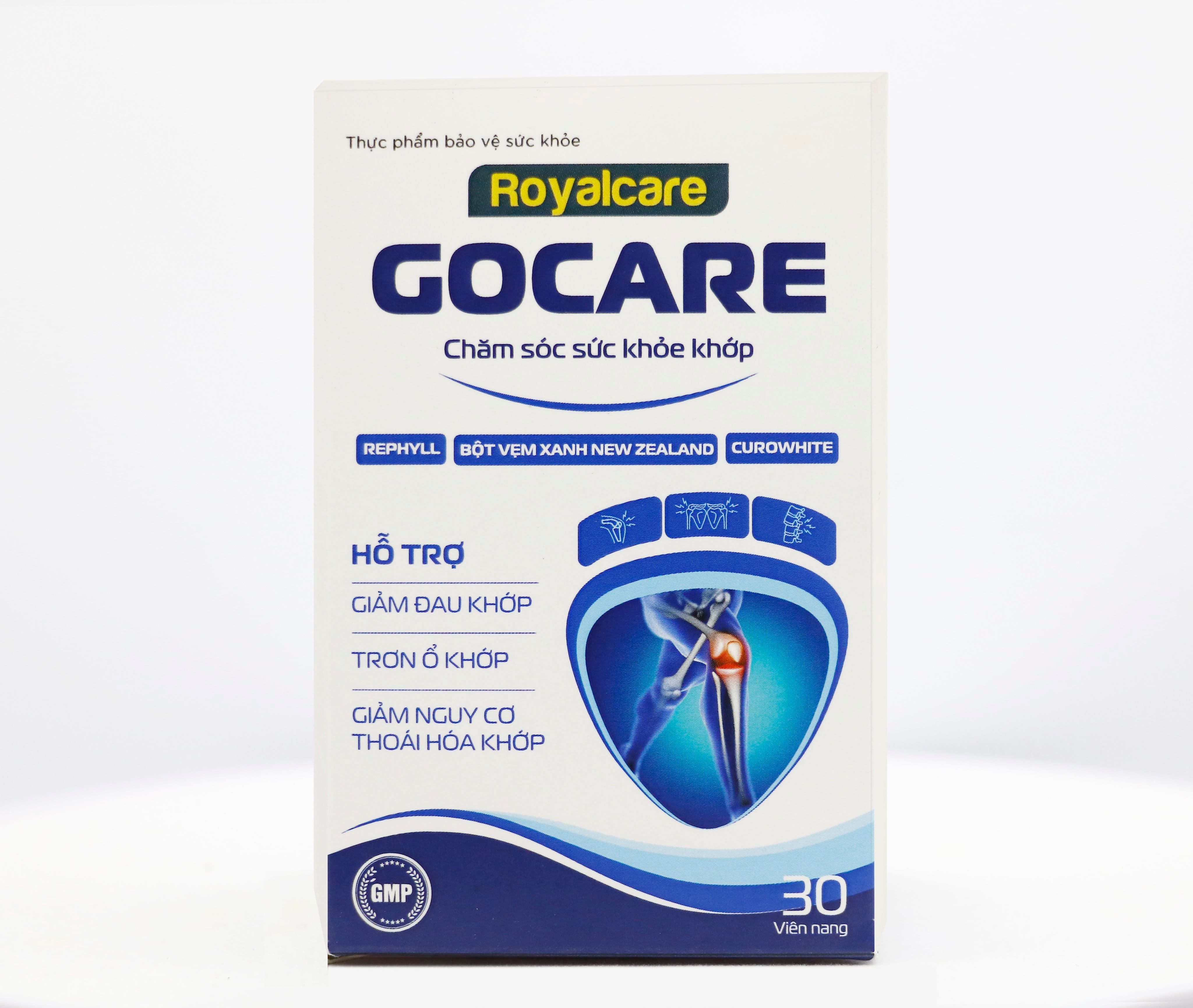 Viên uống hỗ trợ giảm đau khớp GOCARE giúp tăng tiết dịch khớp, làm trơn ổ khớp, giảm nguy cơ thoái hóa khớp