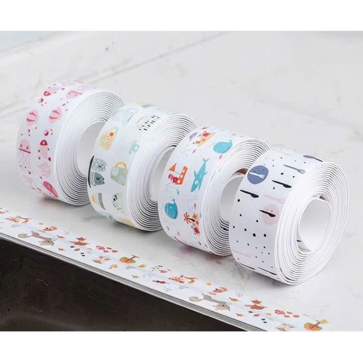 Băng Dính Dán Mép Tường Chống Thấm, Cuộn Băng Keo Dán Viền Bồn Rửa Chén &amp; Chậu Rửa Bát - HÀNG CHÍNH HÃNG MINIIN