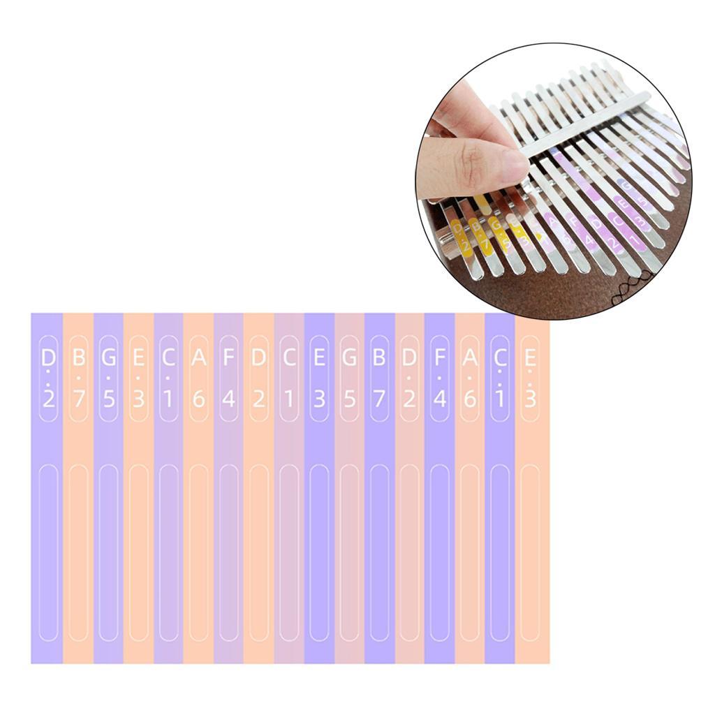 2x African Scale 17 Key Sticker for Learner Musical Set