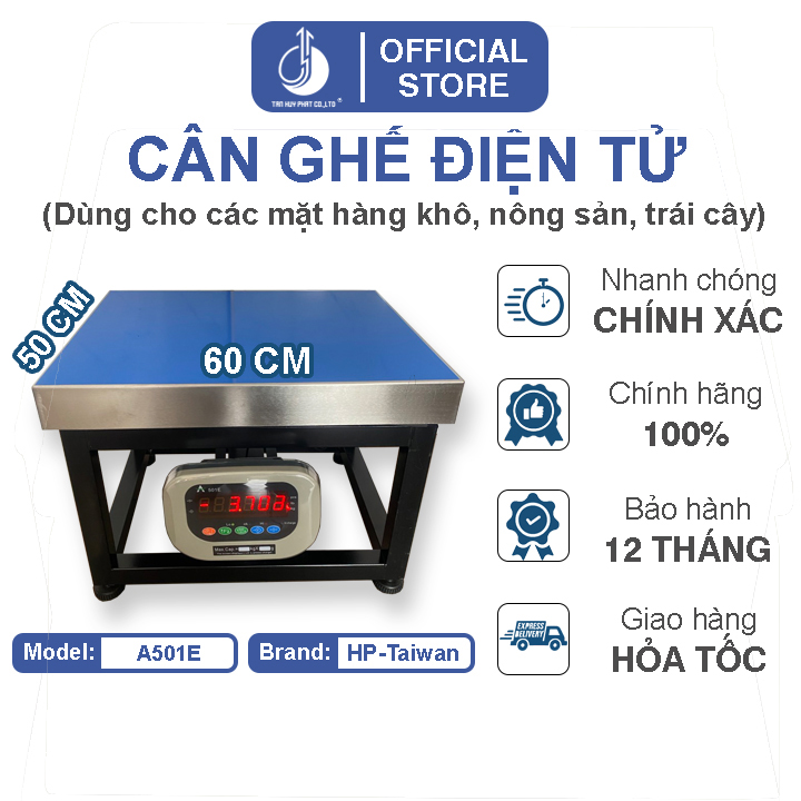 Cân Ghế Điện Tử A501E - Mặt Bàn Cân 500X600MM