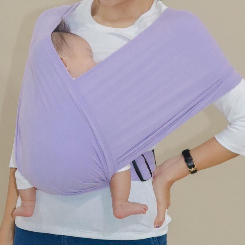 Địu Vải EmBé Sling Dòng Flex Và Flex Plus Màu Lavender Cho Bé Từ 0 Đến 24 Tháng Tuổi