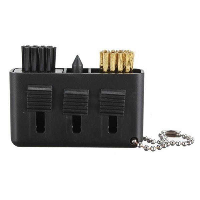 Câu lạc bộ gôn 3 trong 1 Groove Putter Wedge Ball Bàn chải làm sạch Giày Cleaner Golfer Color: Black