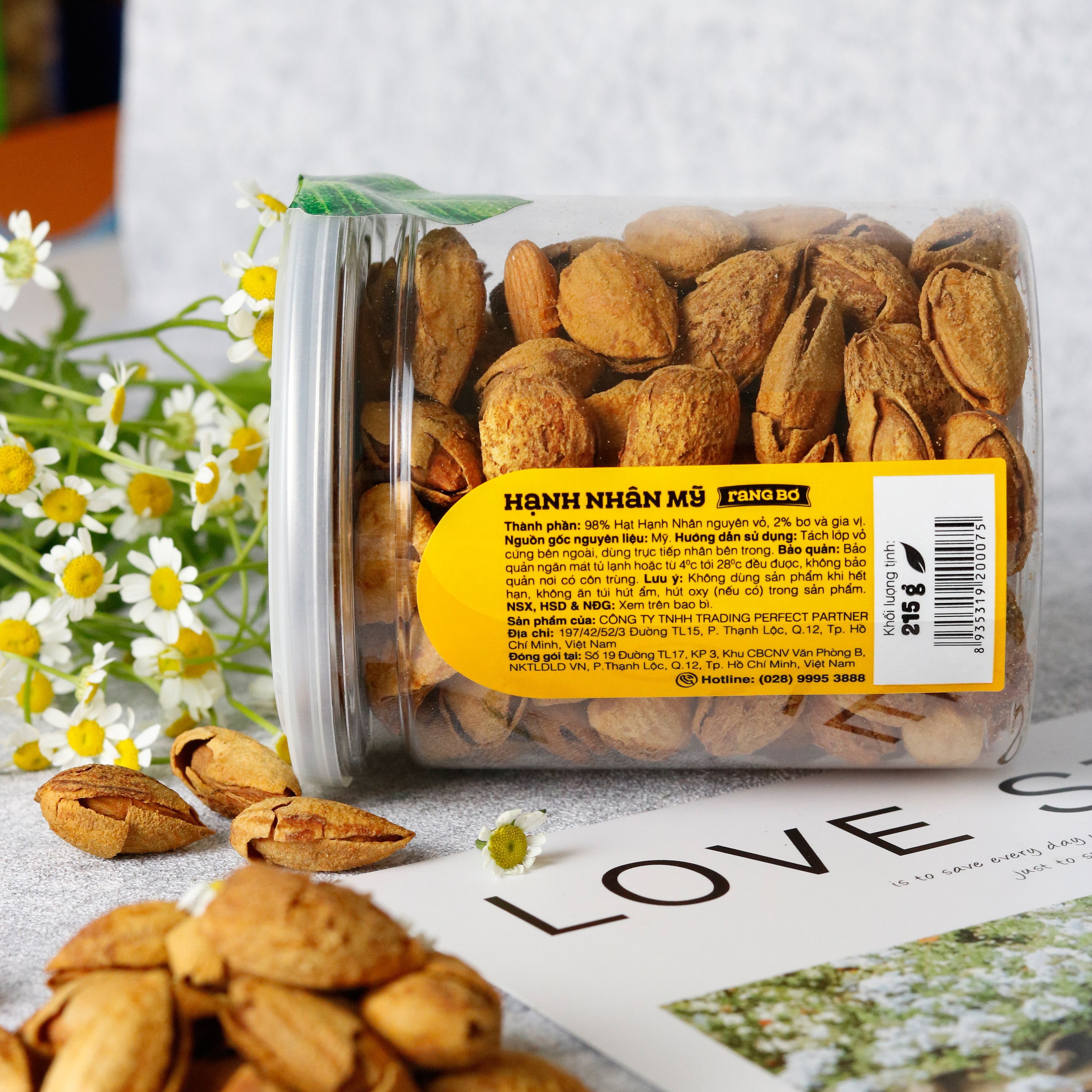 Hạt Hạnh Nhân Mỹ Rang Bơ Smile Nuts | 100% nhập khẩu từ Mỹ, thơm ngon, giòn béo