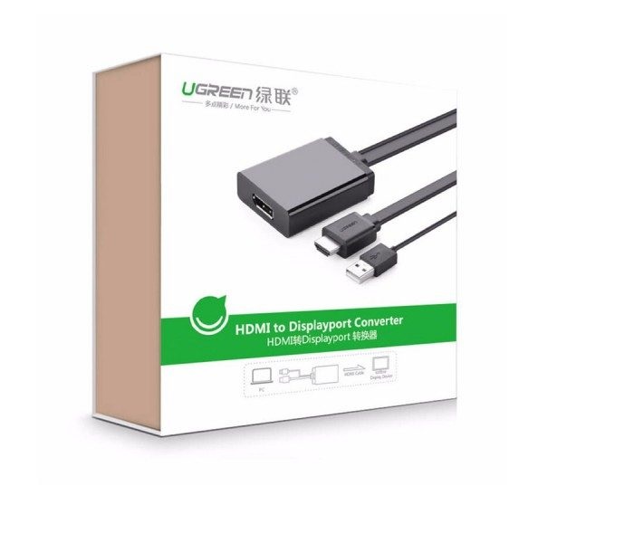 Bộ chuyển đổi HDMI + USB sang Displayport hỗ trợ 4K*2K Ugreen 40238 hàng chính hãng