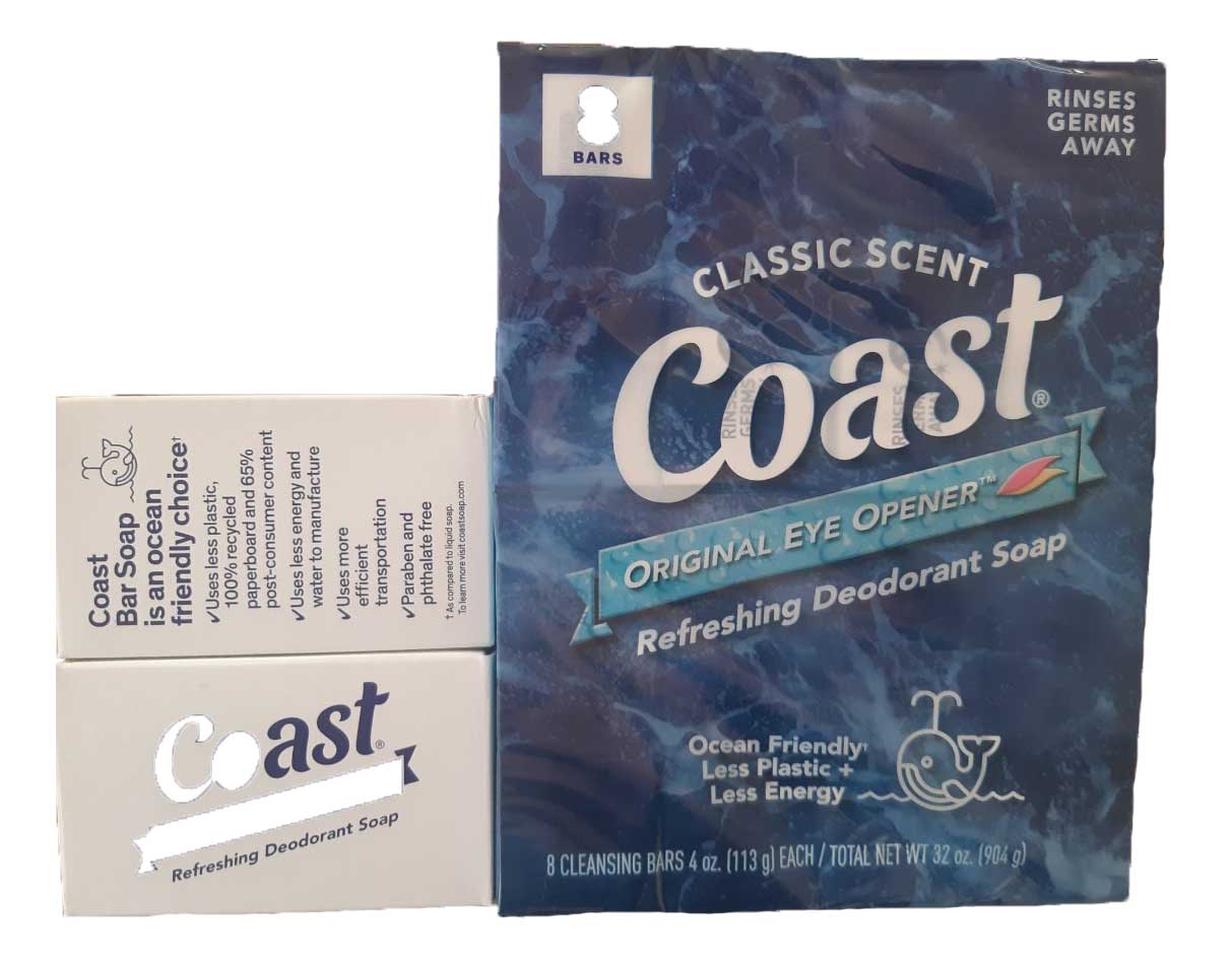 Lốc 8 cục xà phòng Coast Classic Scent 113g - USA