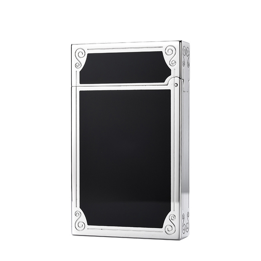 Vỏ Hột Quẹt Bật Lửa  D upont Super Hoa Văn Viền Góc D195V Màu Vàng Đen Đẹp, Độc Lạ - Dùng Gas Đá Cao Cấp