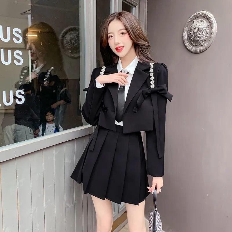 Set đồ Áo Blazer +chân váy xếp ly phong cách hàn quốc mẫu mới đẹp mã RB05