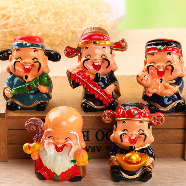 Bộ 5 Tượng Thần Tài Không Bao Gồm Đế