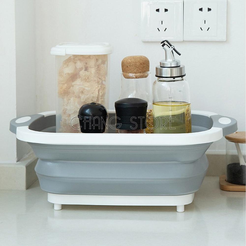 Thớt Nhựa Đa Năng 3 Trong 1 Kiêm Rổ Đựng và Chậu Rửa Tiện Dụng