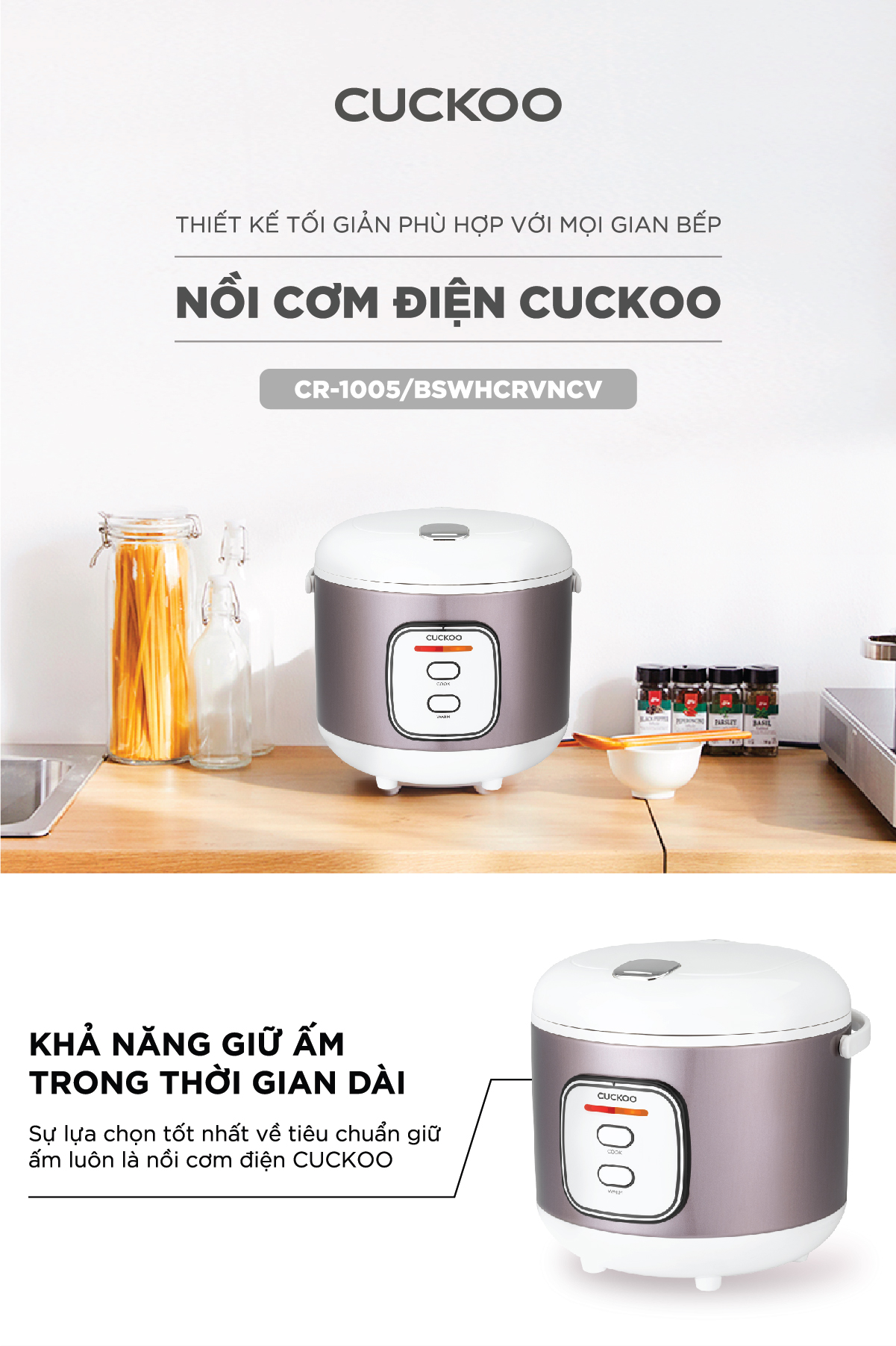 Hình ảnh Nồi cơm điện Cuckoo CR1005 1.8 LÍT - Hàng chính hãng