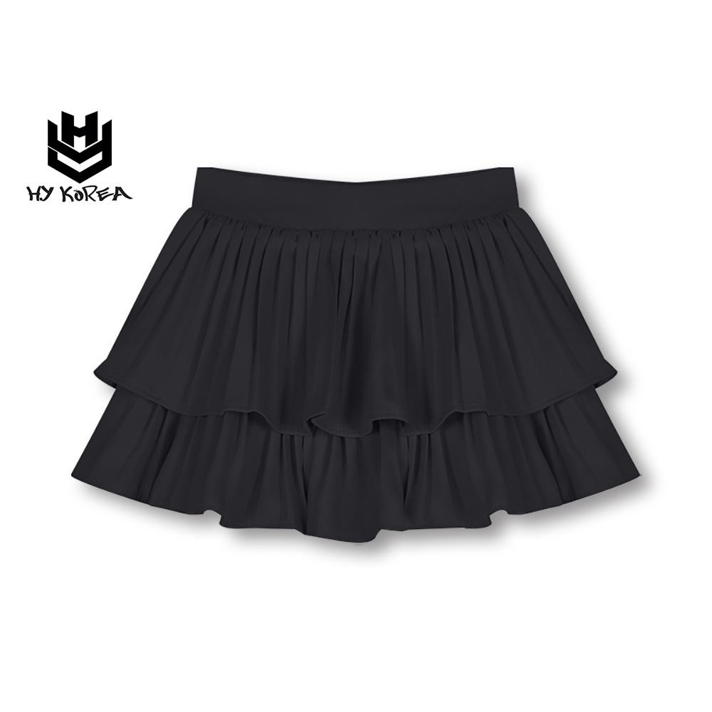 Chân Váy Xếp Ly 2 tầng HY KOREA Lưng Chun Có Lót Trong Dáng Ngắn Phong Cách Hàn Quốc Dễ Thương