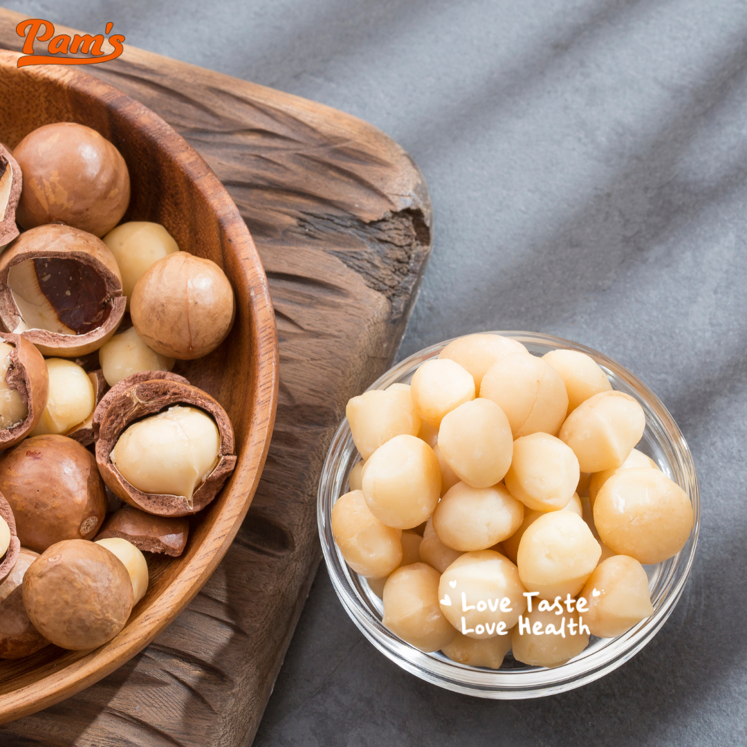 Hạt Macca Úc Nứt Vỏ Pams Macca Hữu Cơ Nhập Khẩu Úc, Hạt A Size 25-28