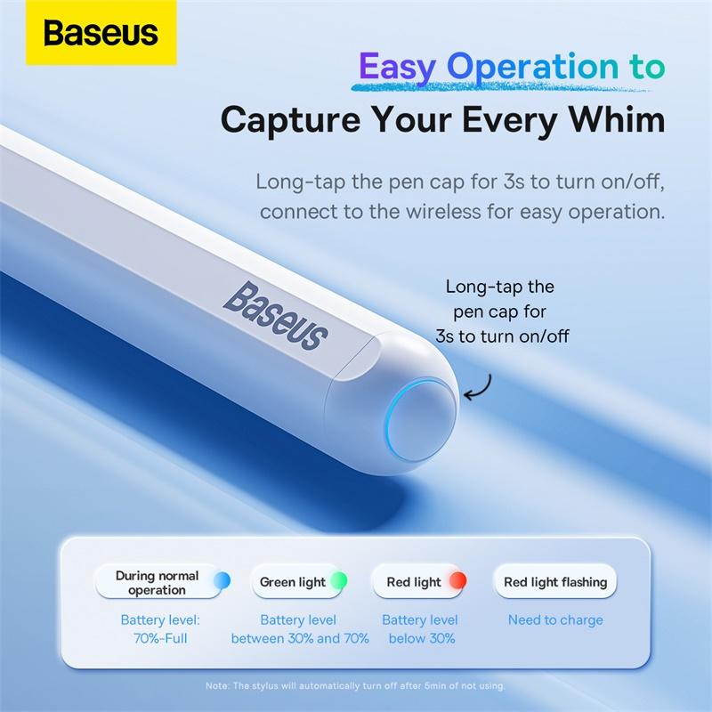 Bút cảm ứng Baseus Smooth Writing Wireless Charging Capacitive Stylus dùng cho iPad Pro/ Smartphone/ Tablet Android