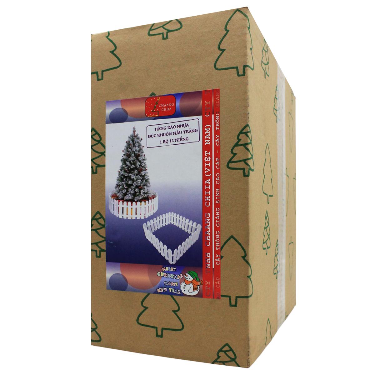 Hàng Rào Nhựa Đúc Trang Trí Noel 294 cm - Chaang Chiia LP-HRN - Khuôn Màu Trắng (12 Miếng/Bộ)