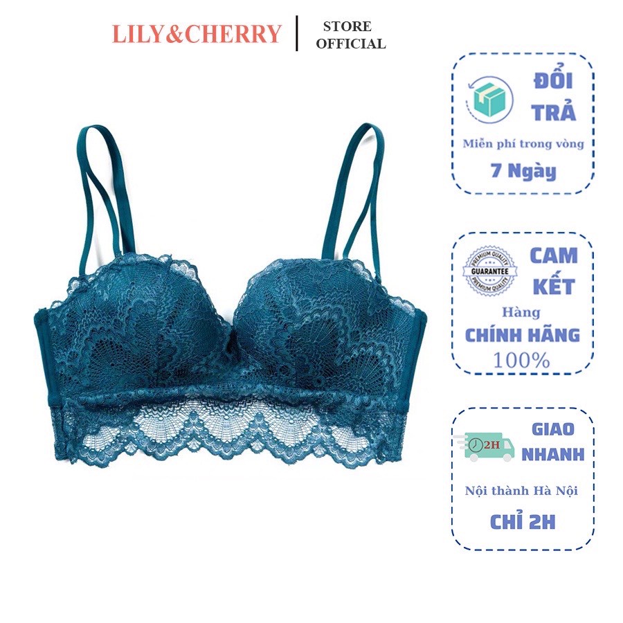 Bộ đồ lót nữ viền ren bản to đệm dày siêu nâng siêu đẩy Lylylorem BL034