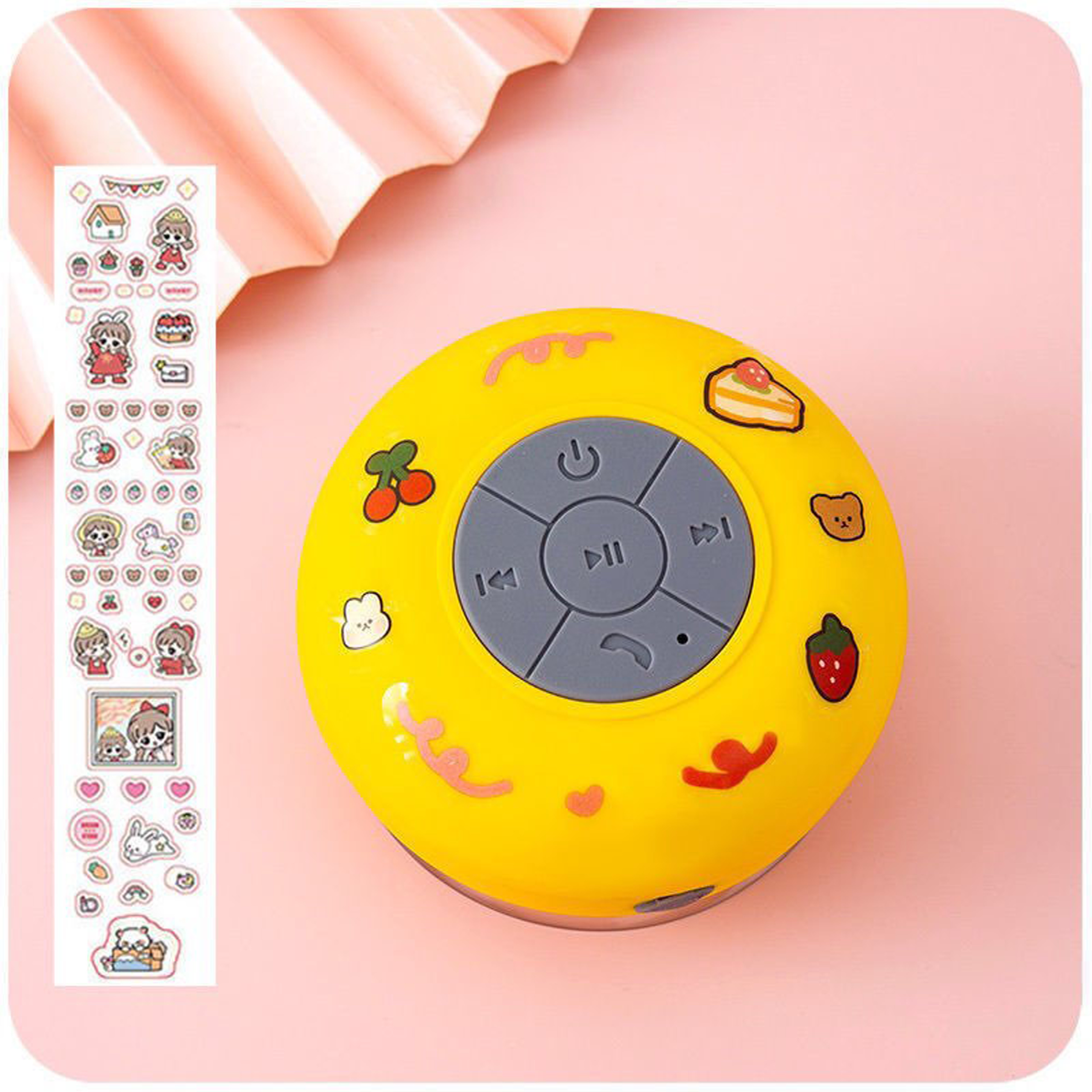 Loa BLuetooth Không Dây Chống Nước Gắn Tường, Nhà Tắm ( kèm dây sạc usb ) - Tặng kèm sticker dán cute