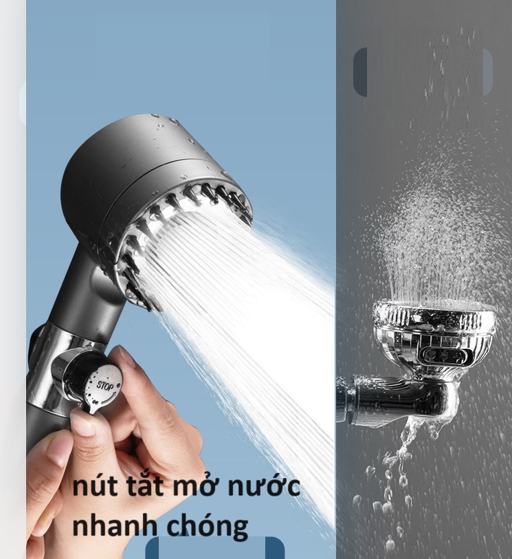 Vòi nước hoa sen áp lực tiết kiệm nước, vòi sen xoay 360