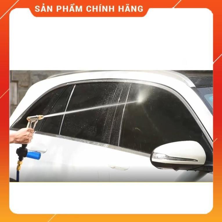 ️️ Bộ dây vòi xịt nước rửa xe, tưới cây , tăng áp 3 lần, loại 3m,5m 206587 cút sập,nối vàng+ mở chai