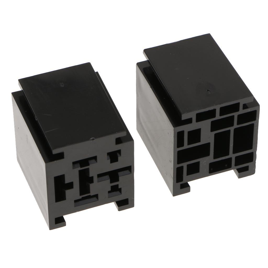 Relay Connector 4 Pin Relays 6.3/9.5mm Flat Pin Connectors w Terminal 10Pack