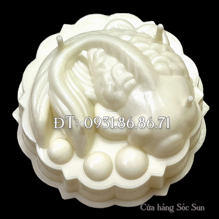 Khuôn rau câu trung thu cá chép tròn loại 10 cm – Mã số 1889