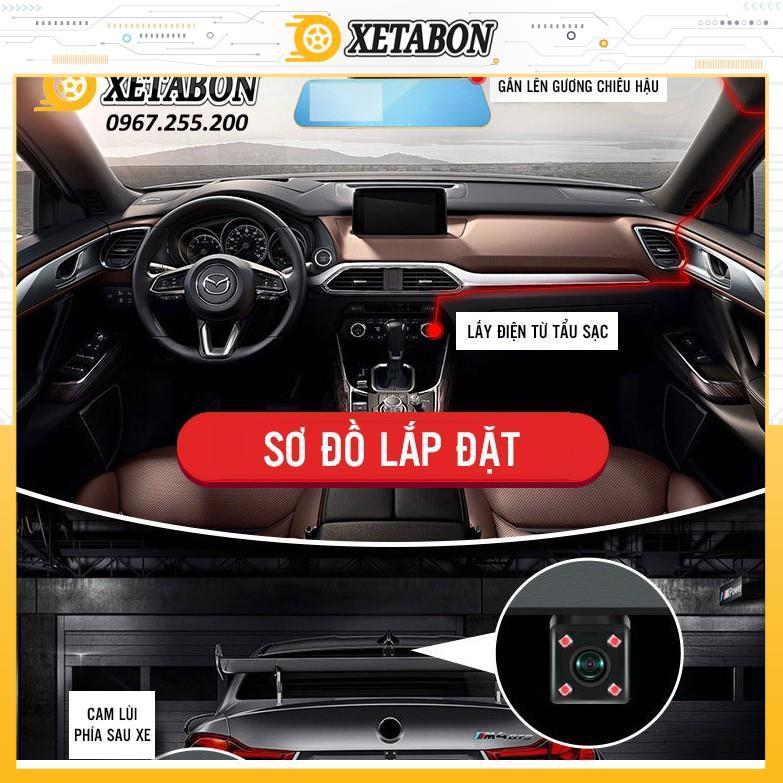 Camera Hành Trình Gương Ô tô góc rộng FULL HD màn hình LCD 4.3 inch