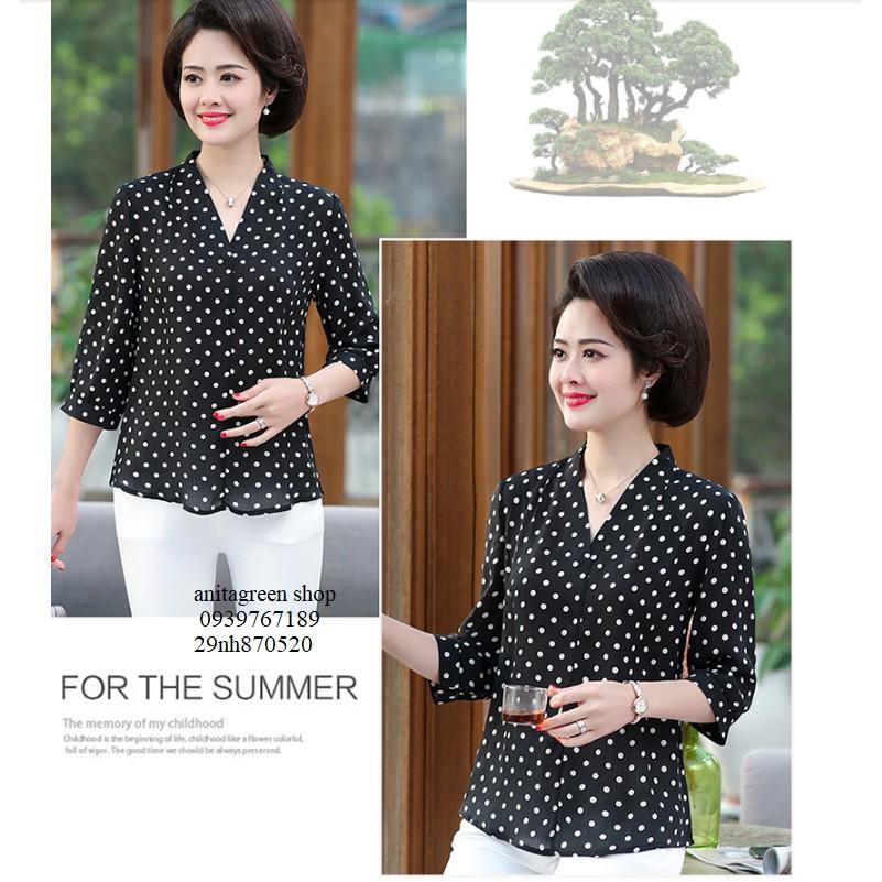 Nh870520-ÁO SƠ MI CHẤM BI CÔ TIM